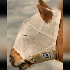 New Rugged Ride Rip Resistant Mesh Fly Mask - No Ears Mini Miniature Horse Size